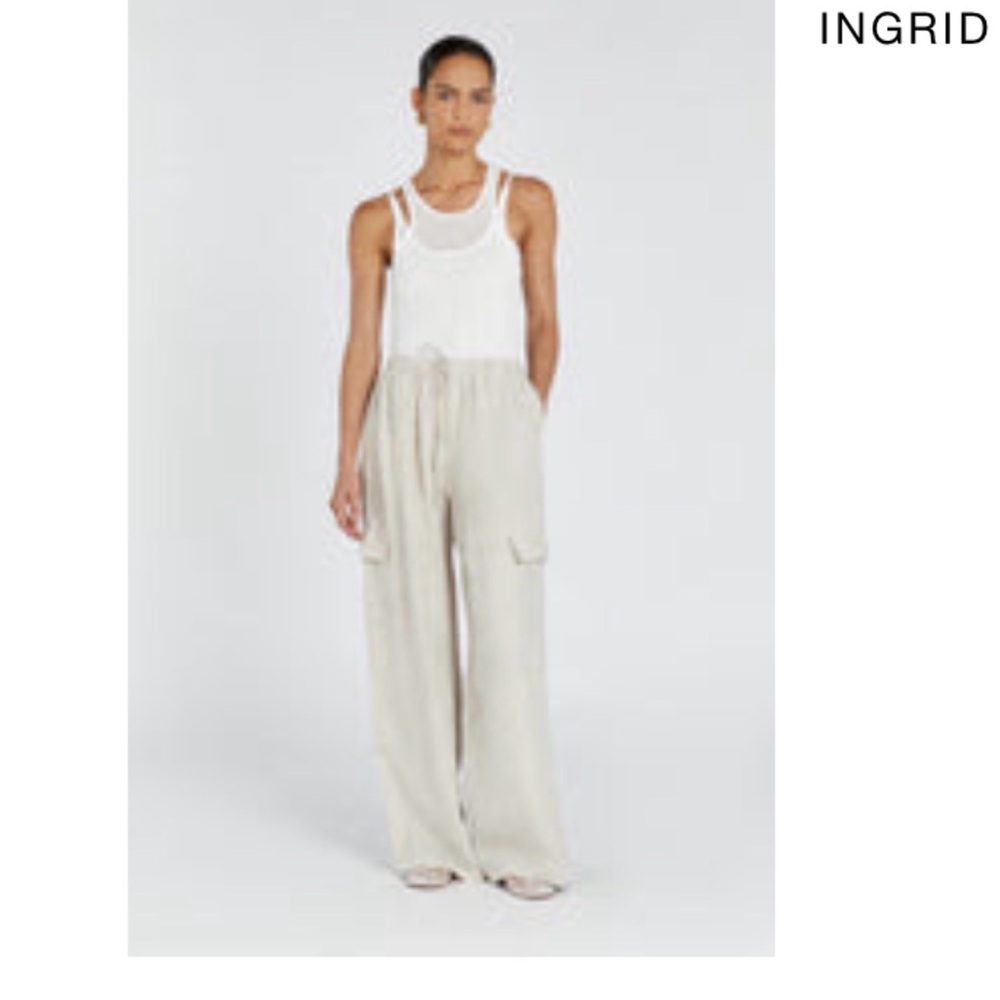 Dissh Ingrid Wide-Leg Pants (color:sand)
